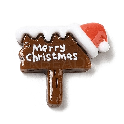 Christmas Theme Opaque Resin Cabochons RESI-E043-01B-1