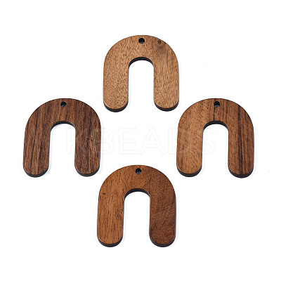 Resin & Walnut Wood Pendants WOOD-N011-008-1