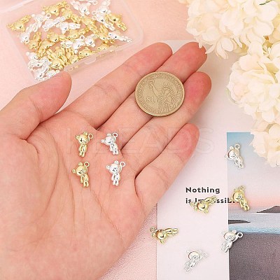 40Pcs 2 Colors Rack Plating Alloy Charms PALLOY-CA0002-39-1