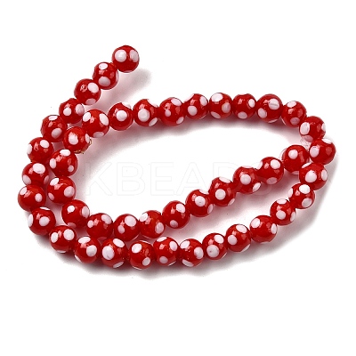 Handmade Lampwork Beads LAMP-D002-8mm-01A-1