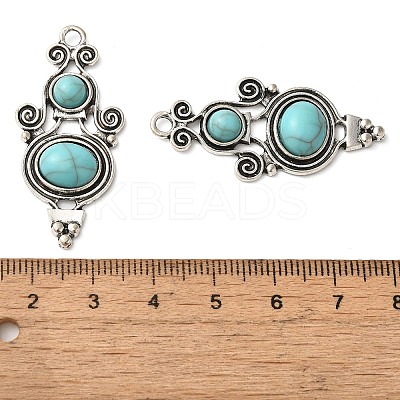 Tibetan Style Alloy Pave Imitation Turquoise Pendants LS-FIND-NH0001-06AS-1