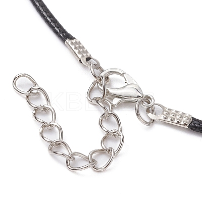 Glass Heart Pendant Necklaces NJEW-JN04476-02-1