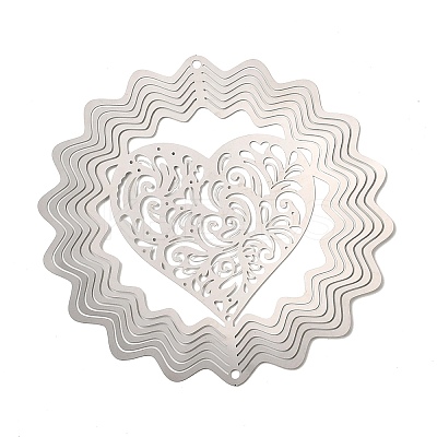 201 Stainless Steel 3D Rotating Hanging Wind Spinner STAS-C166-01A-P-1