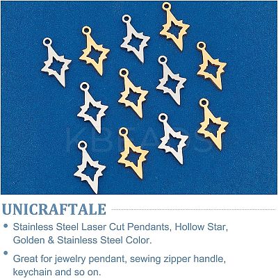 201 Stainless Steel Laser Cut Pendants STAS-UN0013-47-1