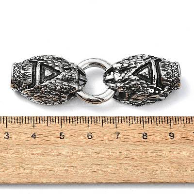 Tibetan Style 304 Stainless Steel Spring Gate Rings FIND-Z046-06AS-07-1