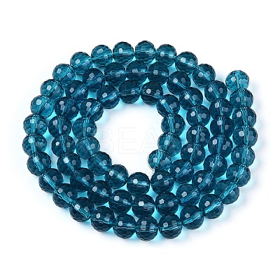 Transparent Glass Bead Strands GLAA-R095-12mm-25-1