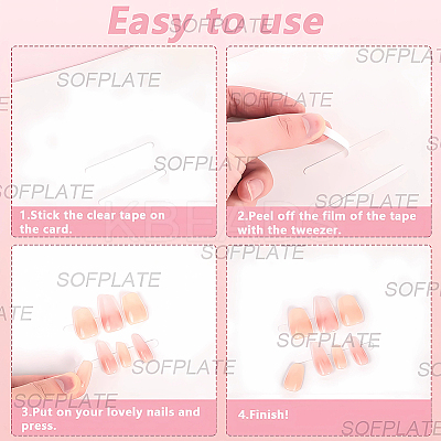 9Pcs Plastic Fake Nail Tips Storage Box CON-SP0001-15A-1