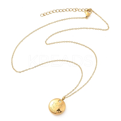 304 Stainless Steel Clear Cubic Zirconia Constellation Pendant Necklaces NJEW-R021-02G-06-1