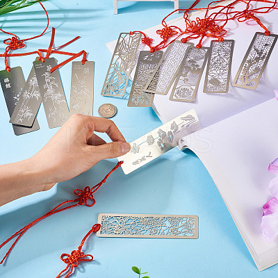 Stainless Steel Bookmarks AJEW-TA0001-07P-1