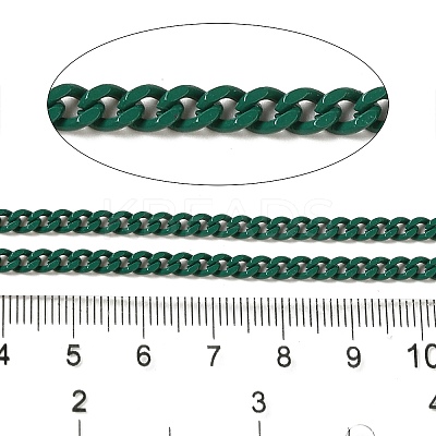 Spray Painted 304 Stainless Steel Curb Chains STAS-B067-05B-07-1