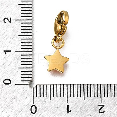 Star 304 Stainless Steel Rhinestone Pendants Decoration STAS-R159-57G-05-1