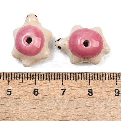 Handmade Bright Glazed Porcelain Beads PORC-CJC0009-03F-1