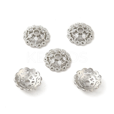 Rack Plating Brass Beads Caps KK-B088-03C-P-1