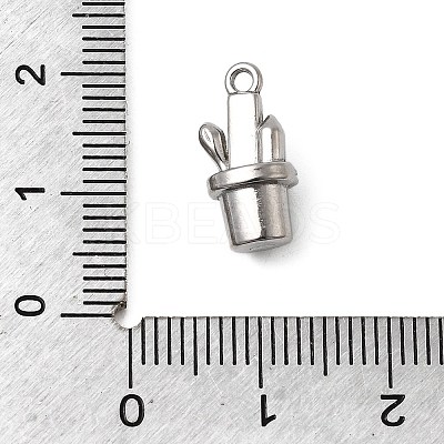 304 Stainless Steel Pendant Rhinestone Settings STAS-B167-05P-1