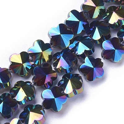Electroplate Glass Beads Strands EGLA-J148-A-AB02-1