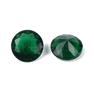 Diamond Shaped Cubic Zirconia Pointed Back Cabochons ZIRC-R004-8mm-08-1
