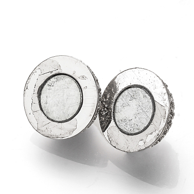 Brass Micro Pave Cubic Zirconia Magnetic Clasps with Loops ZIRC-S058-04P-8mm-1