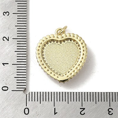 Brass Pave Shell Pendants KK-I708-15B-G-1