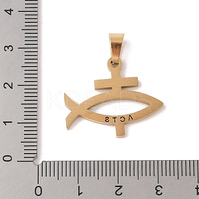 PVD Vacuum Plating 304 Stainless Steel Pendants STAS-M068-02G-1