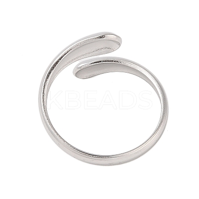 Non-Tarnish 304 Stainless Steel Open Cuff Ring for Women STAS-S125-12P-1