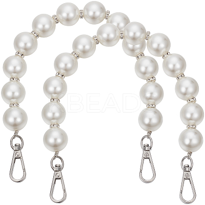 Plastic Imitation Pearl Beads Bag Chain Straps FIND-WH20009-37P-1