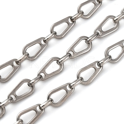 304 Stainless Steel Teardrop Link Chains CHS-S012-09P-1
