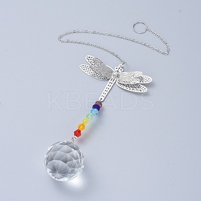 Crystals Chandelier Suncatchers Prisms Chakra Hanging Pendant AJEW-I040-15P-1