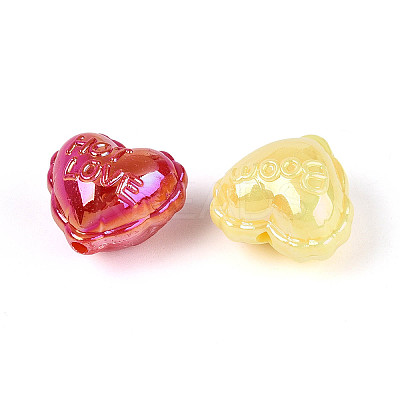 UV Plating Opaque Acrylic Beads SACR-T018-11M-1
