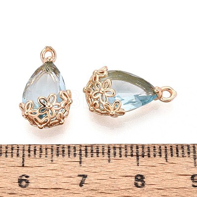 Transparent Glass Pendants GLAA-YW0001-108B-1