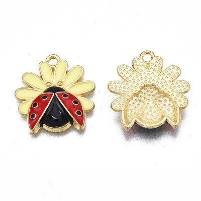 Rack Plating Alloy Enamel Pendants LS-ENAM-N055-057A-1
