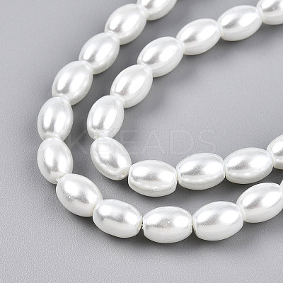 Baking Paint Pearlized Glass Pearl Bead Strands X-HY-T002-01A-01-1