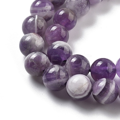 Natural Amethyst Beads Strands G-M445-8MM-01E-1