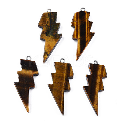 Natural Tiger Eye Pendants G-N332-53-A11-1