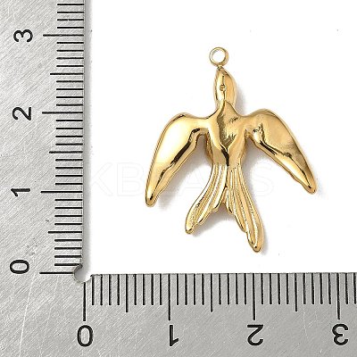 304 Stainless Steel Rhinestone Pendants Ion Plating(IP) STAS-V015-05G-1