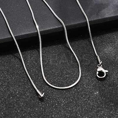 Tarnish Resistant 304 Stainless Steel Snake Chain Necklaces STAS-M174-019P-1