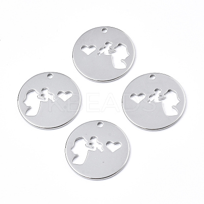 Non-Tarnish 201 Stainless Steel Pendants STAS-N098-073P-1