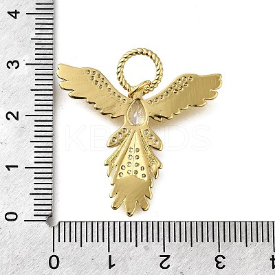 Brass Micro Pave Cubic Zirconia Pendants KK-S523-05G-1