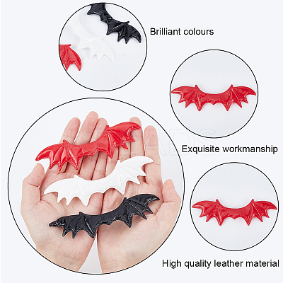 40Pcs Imitation Leather Evil Wings Ornament Accessories DIY-GF0008-82A-1