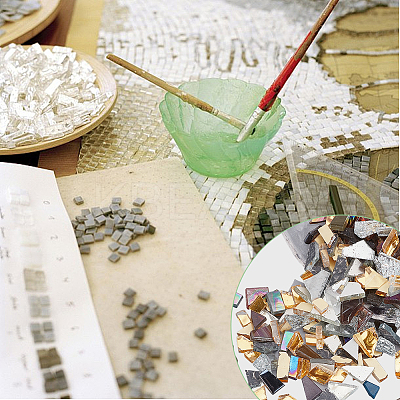 291Pcs 3 Colors Porcelain Mosaic Tiles PORC-WR0001-01B-1