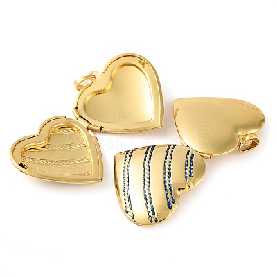 Rack Plating Brass Locket Pendant KK-H486-04G-01-1