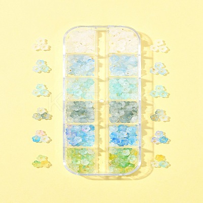 420Pcs 6 Colors Frosted Transparent Acrylic Beads OACR-FS0002-17A-1