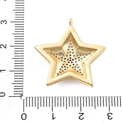 Real 18K Gold Plated Brass Micro Pave Cubic Zirconia Pendants KK-L209-097G-1