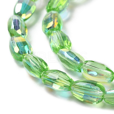 Transparent Electroplate Glass Beads Strands GLAA-Q099-F01-02-1