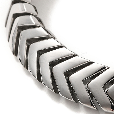 304 Stainless Steel Arrow Link Chain Bracelets for Women Men BJEW-Q341-07AS-1