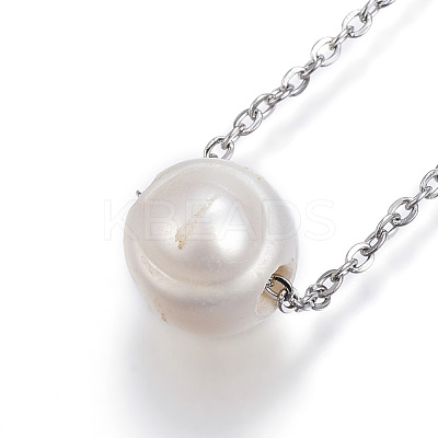 304 Stainless Steel Pendant Necklaces NJEW-H430-06P-1