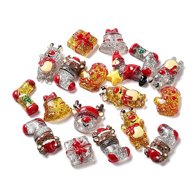 Translucent Resin Cabochons RESI-G068-01-1