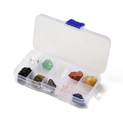 10Pcs Raw Rough Natural Mixed Healing Crystal Stone G-A028-02-1