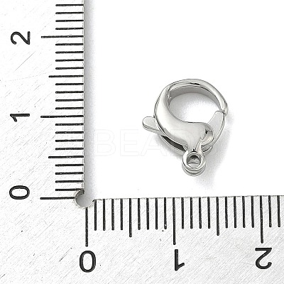 304 Stainless Steel Lobster Claw Clasps X-STAS-P423-06P-1
