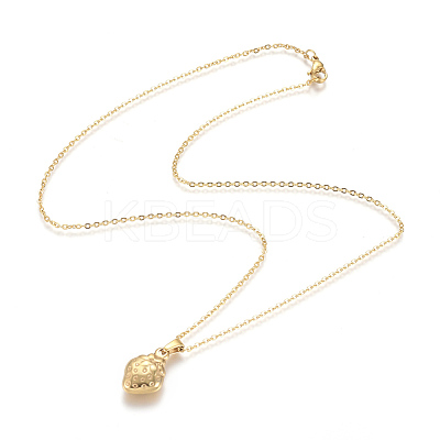 304 Stainless Steel Pendant Necklaces NJEW-F275-31G-1