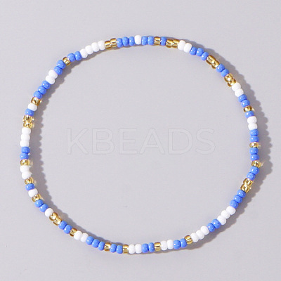 Boho Round Glass Seed Beaded Stretch Bracelets for Women NW8932-10-1